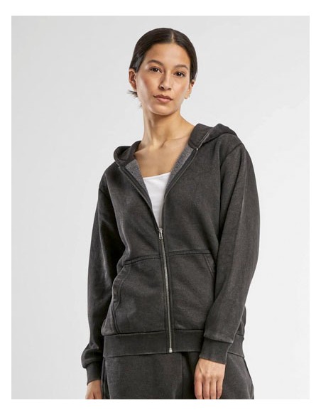BUI-BY299-Ladies Vintage Heavy Zip Hoody 2